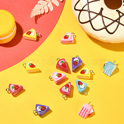 50 шт. 5 цвета непрозрачные подвески из смолы RESI-CJ0003-24