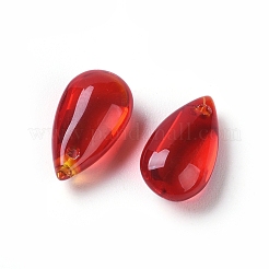 クリアガラスチャーム  ティアドロップ  ミックスカラー  14x8x5mm  穴：1.2mm&nbsp;X-GLAA-H016-11K