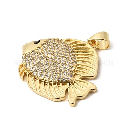Pendentifs avec zircon cubiques à micro-pavés en laiton&nbsp;KK-H267-080G-02