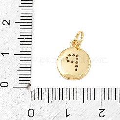 Breloques en laiton zircon cubique transparent&nbsp;CU-CBA56CE-12G-P