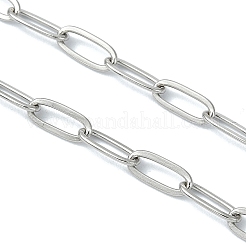 Verstellbare Armbandherstellung mit Schiebeverschluss aus Büroklammerkette aus Edelstahl 304&nbsp;AJEW-JB01623-01