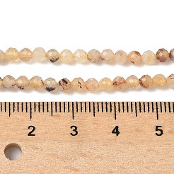 Природный желтый кварц нитей бисера G-C201-B04-3mm