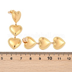 Серьги-гвоздики в форме сердца из нержавеющей стали 304&nbsp;EJEW-Z096-02G