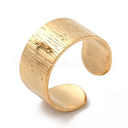 Ионное покрытие (IP) 304 компонент открытого манжетного кольца из нержавеющей стали, кольцо петли, золотые, отверстие : 2 мм, американский размер 7 (17.3 мм)