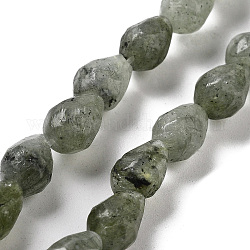 Natur Labradorit Perlen Stränge, facettierten Tropfen, 10x7 mm, Bohrung: 1.2 mm, ca. 20 Stk. / Strang, 7.87'' (20 cm)
