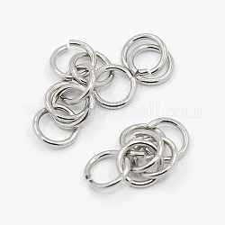 304 Stainless Steel Jump Rings, Stainless Steel Color, 18 Gauge, 7x1mm, Inner Diameter: 5mm, about 1500pcs/bag