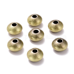 Perles de laiton de style tibétain, sans cadmium et sans plomb, disque, bronze antique brossé, 7x4.5mm, Trou: 2mm