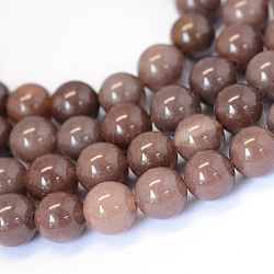 Aventurine naturelles pourpre chapelets de perles rondes, 8~8.5mm, Trou: 1mm, Environ 47 pcs/chapelet, 15.5 pouce