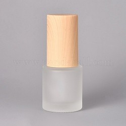 Botellas de emulsión cosmética de vidrio esmerilado, botella rellenable portátil vacía, burlywood, 8.65x3.65 cm, capacidad: 20 ml