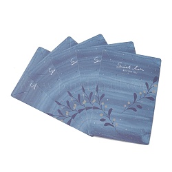 Cartes d'affichage de bracelet en papier enduit, rectangle, motif de feuille, 9.1x6x0.04 cm