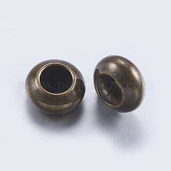 Perline in ottone, rondelle, bronzo antico, 6x3mm, Foro: 3 mm
