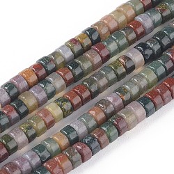 Chapelets de perles en agate indienne naturelle, perles heishi, Plat rond / disque, 4.5x2.5mm, Trou: 0.8mm, Environ 154 pcs/chapelet, 15.67 pouce (39.8 cm)