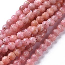 Brins de perles de rhodochrosite argentine naturelles, ronde, 5mm, Trou: 0.9mm, Environ 81 pcs/chapelet, 16.14 pouce (41 cm)