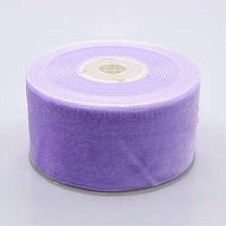 Ruban de velours en polyester pour emballage de cadeaux et décoration de festival, lilas, 2 pouce (50 mm), environ 20yards / rouleau (18.29m / rouleau)