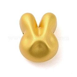 Perlas de aleación de zinc, color dorado mate, conejo, 13x10.5x8.5mm, agujero: 3 mm