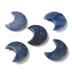 Natürliche blaue Aventurin-Mondpalmensteine, Kristall-Taschenstein für Reiki-Balancing-Meditation, Heimdekoration, 30x25x6.5 mm