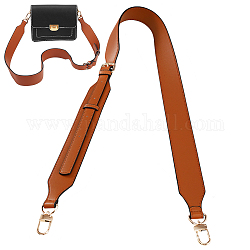 Регулируемый ремешок для сумки Wadorn, 49.2-дюймовый сменный плечевой ремень из искусственной кожи, ремень через плечо, широкий ремень для сумки с поворотными застежками из сплава для клатчей, кошелька-сумки, коричневые