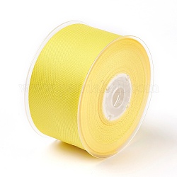 Rayon and Cotton Ribbon, Twill Tape Ribbon, Herringbone Ribbon, Yellow, 1 inch(25mm), about 50yards/roll(45.72m/roll)