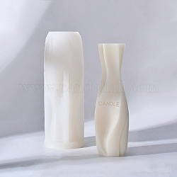 Abstract Vase Shape DIY Silicone Candle Molds, for Scented Candle Making, White, 5.8x16.4cm