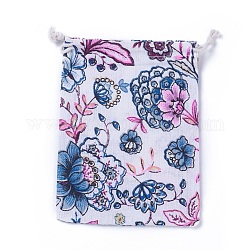 Bolsas de embalaje de arpillera, bolsas de cordón, colorido, 17.3~18.2x13~13.4 cm