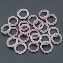 Anelli a fascia liscia in quarzo rosa naturale, diametro interno: 18~20mm