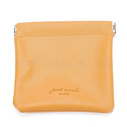 Bolsos de mujer de imitación de cuero de pu, cuadrado, naranja, 12x11.5 cm