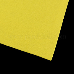 Feutre à l'aiguille de broderie de tissu non tissé pour l'artisanat de bricolage, jaune, 30x30x0.2~0.3 cm, 10 pcs /sachet 