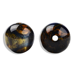 Harz perlen, Nachahmung Edelstein, Runde, mittelblau, 13.5x13 mm, Bohrung: 2~2.3 mm