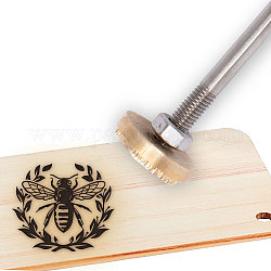 Prägen Prägen Löten Messing mit Stempel, für Kuchen/Holz, Bienenmuster, 40 mm