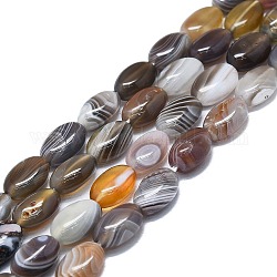 Natural Botswana Agate Beads Strands, Oval, 12x6~8.5x5~6mm, Hole: 1.2mm, about 34pcs/strand, 15.75 inch(40cm)