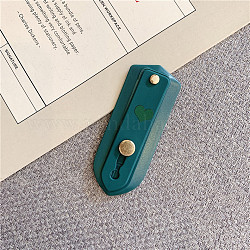 Arrow with Heart Shaped Silicone Phone Strap Grip Holder Finger, Telescopic Phone Finger Strap Stand, Universal Finger Kickstand, Teal, 10x3x2cm