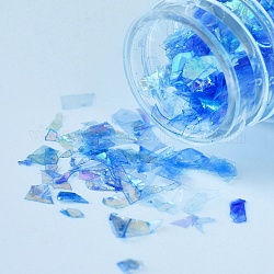 Paillettes de bonbons en plastique/puce de paillette, Modèle de Remplissage en Résine, pour la fabrication de bijoux en résine époxy, bleuet, 3~25x2.8~6.5mm