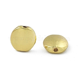 Gestell Legierung Perlen, Oval, Licht Gold, 10x10x3.5 mm, Bohrung: 1.4 mm