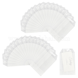 Nbeads 100pcs sacs en papier kraft rectangle, blanc, 10.5x7.2x0.02 cm