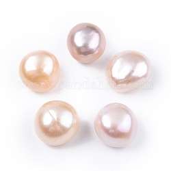 Perles de keshi baroques naturelles, Perles d'eau douce, sans trou, pépites, couleur de coquillage, 12~13x8~10mm