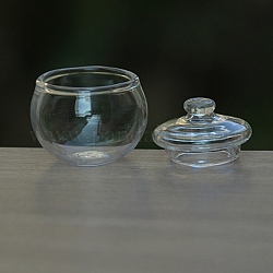 Miniatur-Unterlegscheibe-Glasflasche, für Puppenhauszubehör, das Requisitendekorationen vortäuscht, klar ab, 24 mm