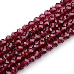 Chapelets de perles de grenat naturel, ronde, 2.5~3mm, Trou: 0.8mm, Environ 161 pcs/chapelet, 15.9 pouce