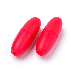 Fermagli separatiste di plastica, per collanine in silicone per dentizione, rosso, 24x9mm, Foro: 2.5 mm