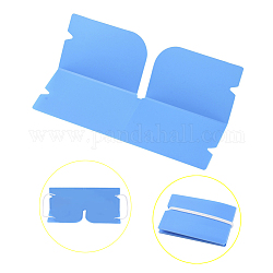 Portaoggetti portatile pieghevole in plastica con coperchio per bocca, per la bocca monouso, cielo blu profondo, 190x120x0.3mm