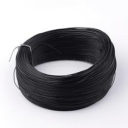 Круглые железные провода, с резиновым покрытием, чёрные, 18 датчик, 1 мм, около 600 фута (200 ярда) / рулон
