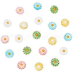 Nbeads 20Pcs Natural Freshwater Shell Beads, with Enamel, Flower, Mixed Color, 10x4mm, Hole: 0.8mm