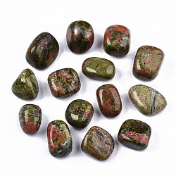 Бусины из природных Unakite, лечебные камни, для энергетической балансирующей медитативной терапии, упавший камень, драгоценные камни наполнителя вазы, нет отверстий / незавершенного, самородки, 19~30x18~28x10~24 мм 250~300 г / пакет