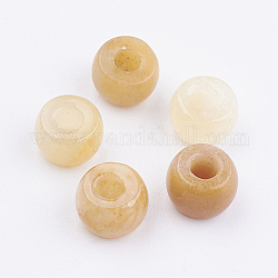 Perles de jade de topaze naturelles, rondelle, 8x5~6mm, Trou: 3mm