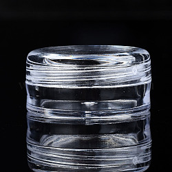 Column Polystyrene Bead Storage Container, for Jewelry Beads Small Accessories, Clear, 3x1.8cm, Inner Diameter: 2.35cm