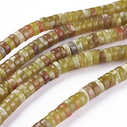 Serpentine naturale perle di giada fili, rondelle, 4.5x1.5~2mm, Foro: 0.6 mm, circa 204pcs/filo, 15.9 pollice (40.5 cm)