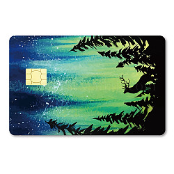 Adesivi per carte impermeabili in plastica pvc, skin per carte autoadesive per l'arredamento di carte bancarie, rettangolo, albero, 186.3x137.3mm