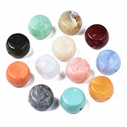 Acryl-Perlen, Nachahmung Edelstein-Stil, Kolumne, Mischfarbe, 33x23 mm, Bohrung: 4.5 mm, ca. 26 Stk. / 500 g