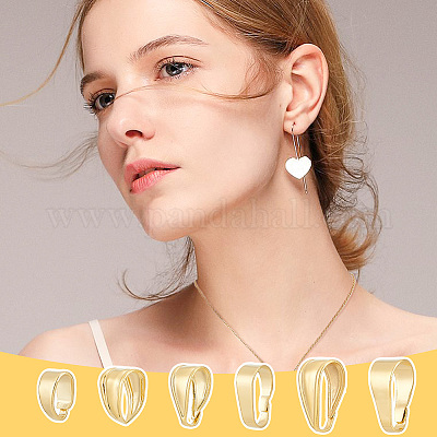 60 шт. 6 стиля латунных защелкивающихся дужек KK-AR0003-44-1