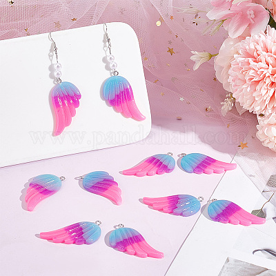 40 шт. подвески из двухцветной трехцветной непрозрачной смолы RESI-AR0001-25-1