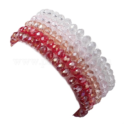 Набор эластичных браслетов из стекла BJEW-JB09677-02-1